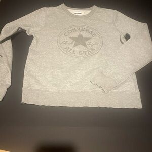 Converse Grey Pull Over Juniors Sweatshirt Size M
